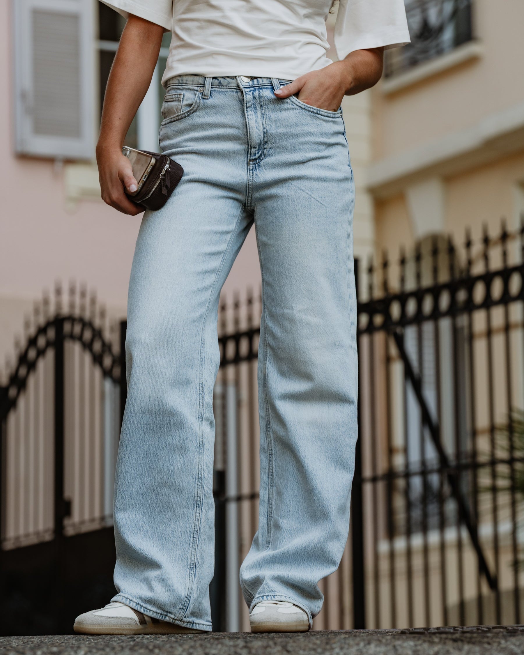 VMTESSA Wide Jeans - Light Blue Denim